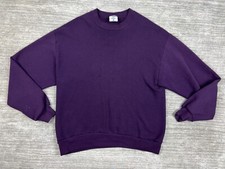 Vitg Jerzees Blank Crewneck Sweatshirt Mens Large Puple Made In USA NuBlend 90s