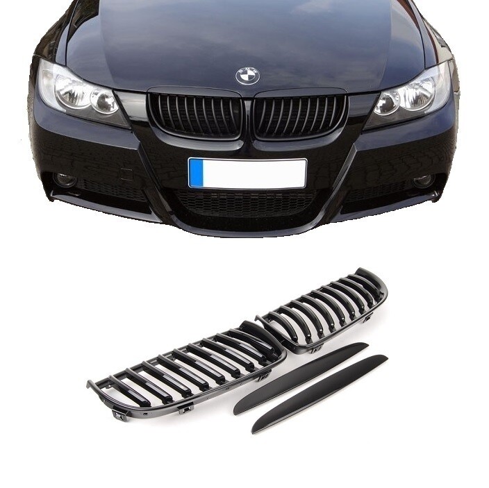 3 Bandes De Calandre Bleu/Rouge Pour BMW E90 E91 LCI 2009-2012 (12 Lames) - ABS, Installation Facile - 4
