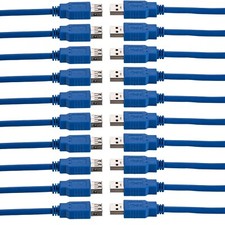 10x 3ft USB 3.0 Extension Cable Type A Male to A Female Extender HIGH SPEED Blue