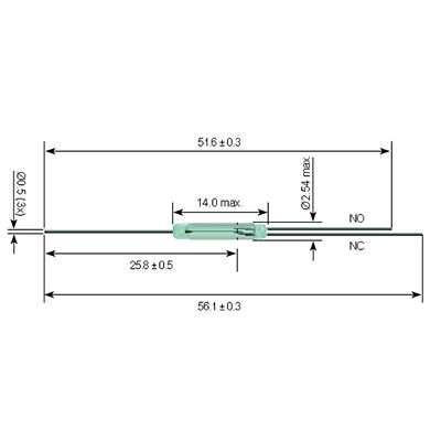 StandexMeder Reedkontakt KSK-1C90 SPDT 0,5A 175V 10W AT20...25
