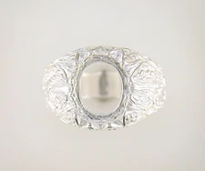 Mens Oval Cabochon Donello Ring Setting Sterling Silver