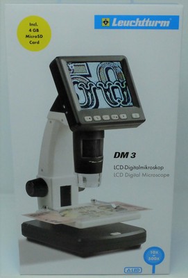 LIGHTHOUSE (LEUCHTTURM) DM3 LCD DIGITAL MICROSCOPE 10 - 500X; LED