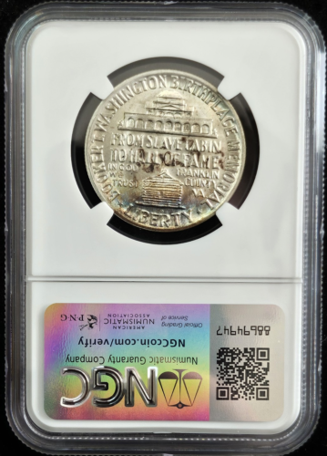 1948-D Booker T. Washington Half Dollar- NGC Grade MS66 Lustrous & **TONING - Picture 2 of 4
