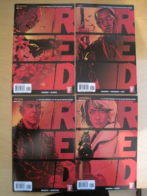 RED : COMPLETE 4 issue 2001 series PREQUEL to the MOVIE. FRANK,VICTORIA,MARV,JOE