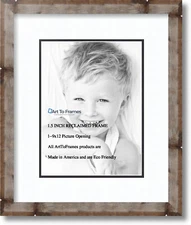 ArtToFrames Matted 13x16 Natural Picture Frame with 2" Double Mat, 9x12 Opening