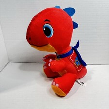 Dino Ranch BLITZ The Red Dinosaur Plush Stuffed Animal Saddle
