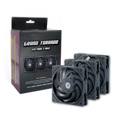 High-Performance 120mm Grand Tornado Case Fan - 3000RPM with Silent Operation