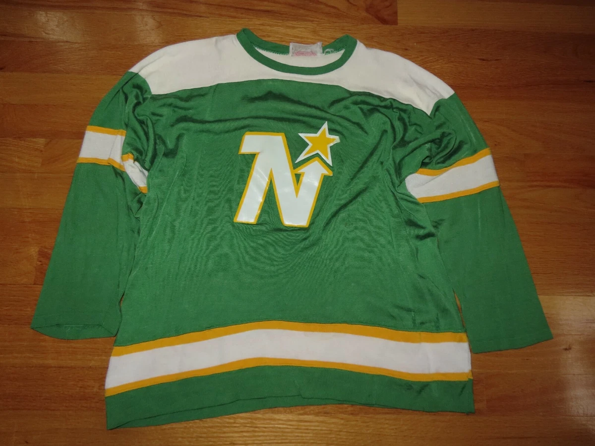 Vintage Rawlings Label MINNESOTA NORTH STARS LG Hockey Jersey GUMP WORSLEY