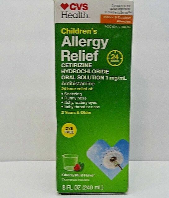 CVS Health 24hr Children’s Allergy Relief 1mg 8 FL Oz Exp 11/19 Dye for