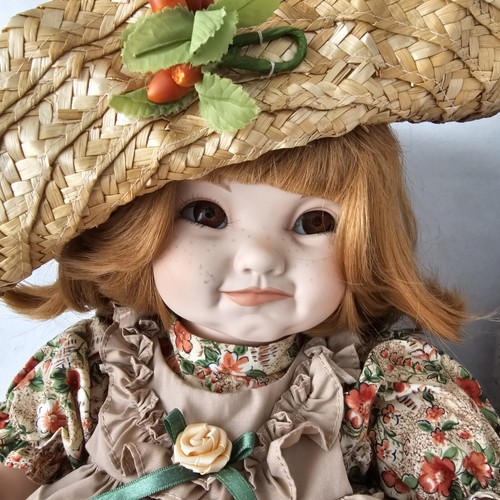 Muñeca de porcelana World Gallery Carrie 22" de Cindy Marschner Rolfe de colección caja y certificado de autenticidad - Imagen 4 de 16