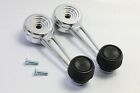 A Pair of Interior Inside Window Crank Handle Chrome Black Knob for Ford Mercury