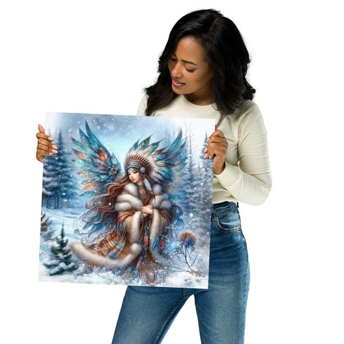 Native American Winter Fairy Art Print, Canvas, Framed Print, Fairy Wall Art - Picture 79 of 126