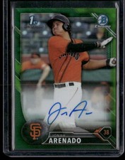 2016  Bowman Chrome Jonah Arenado Prospects Autographs Green Refractor /99