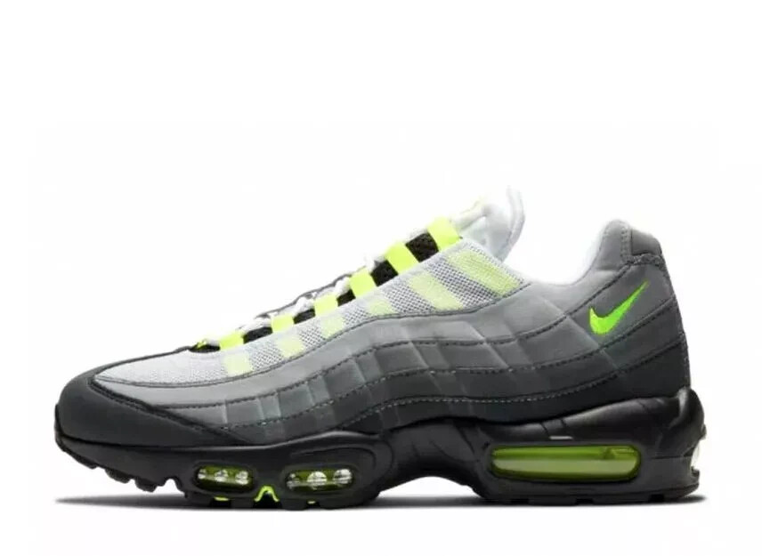 スニーカー NIKE AIR MAX 95 OG \"NEON YELLOW\" 2020 Nike Air Max 95 OG 2020 (GS) Black/Neon Yellow-LT Graphite