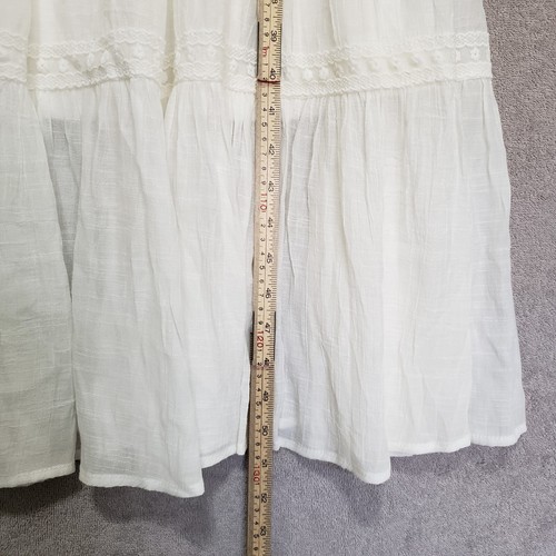 Baevely Dress Medium Midi Long Tiered Ruffle Sleeve Off White Prairie Cottage - Picture 10 of 19