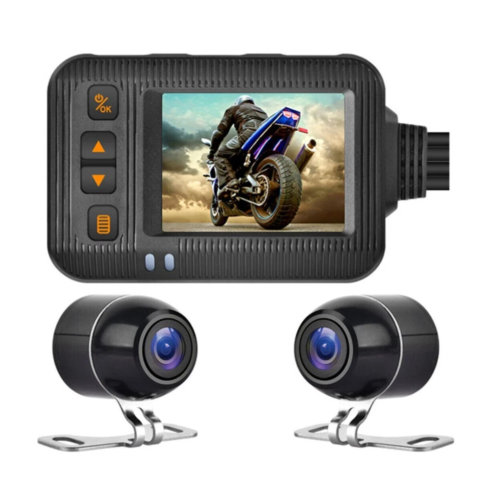 HD 1080P 2 lentes 2 polegadas câmera painel motocicleta DVR gravador de vídeo câmera traseira frontal nova - Imagem 2 de 4