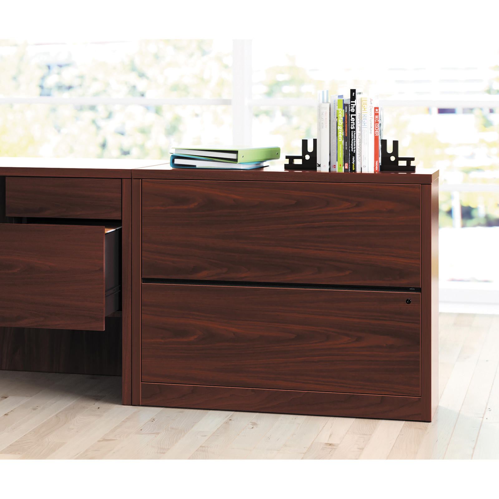 hon 10500 series 2-drawer lateral file mahogany hon 10563nn