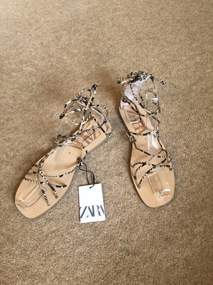 zara snakeskin sandals