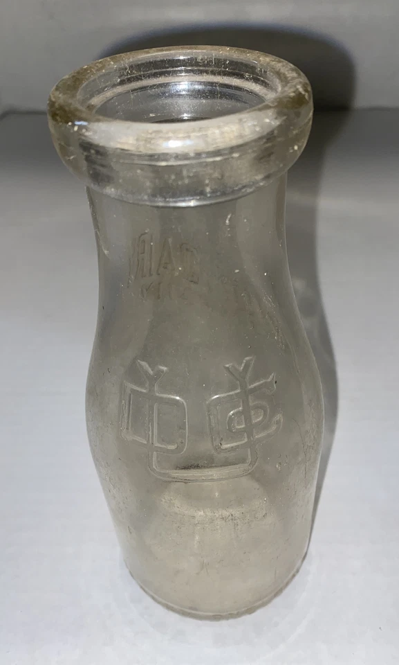 Vintage Pint Glass Milk Bottle Union Dairy Company Chicago Illinois - Image 3 of 4