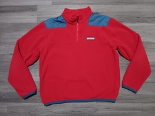 Vineyard Vines Men's Red 1/4 Zip Fleece Pullover Sweater Sze Medium