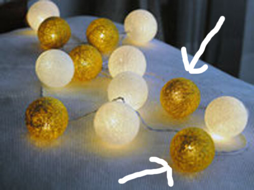 Gold Fleck 5cm Ball LED Night String Light Birthday Room Party Event AUS Plug - Picture 4 of 4