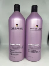 SAME DAY SHIP!  Pureology Hydrate Sheer Shampoo & Conditioner DUO (33.8oz)