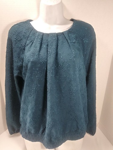 Forever 21 Contemporary Floral Embroidered Blouse Size Small