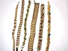 Vintage Costume Jewelry  6 bracelets