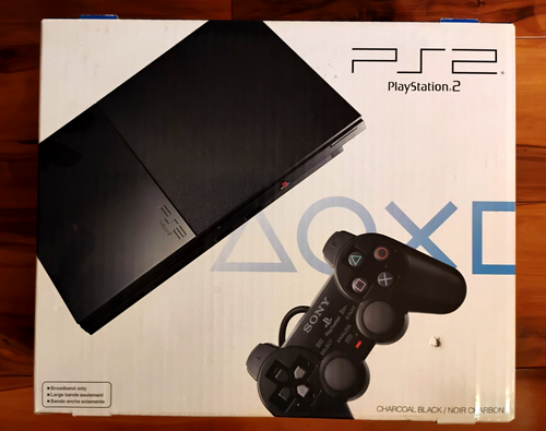 Sony PlayStation 2 PS2 Charcoal Black Console System Slim Brand New Sealed