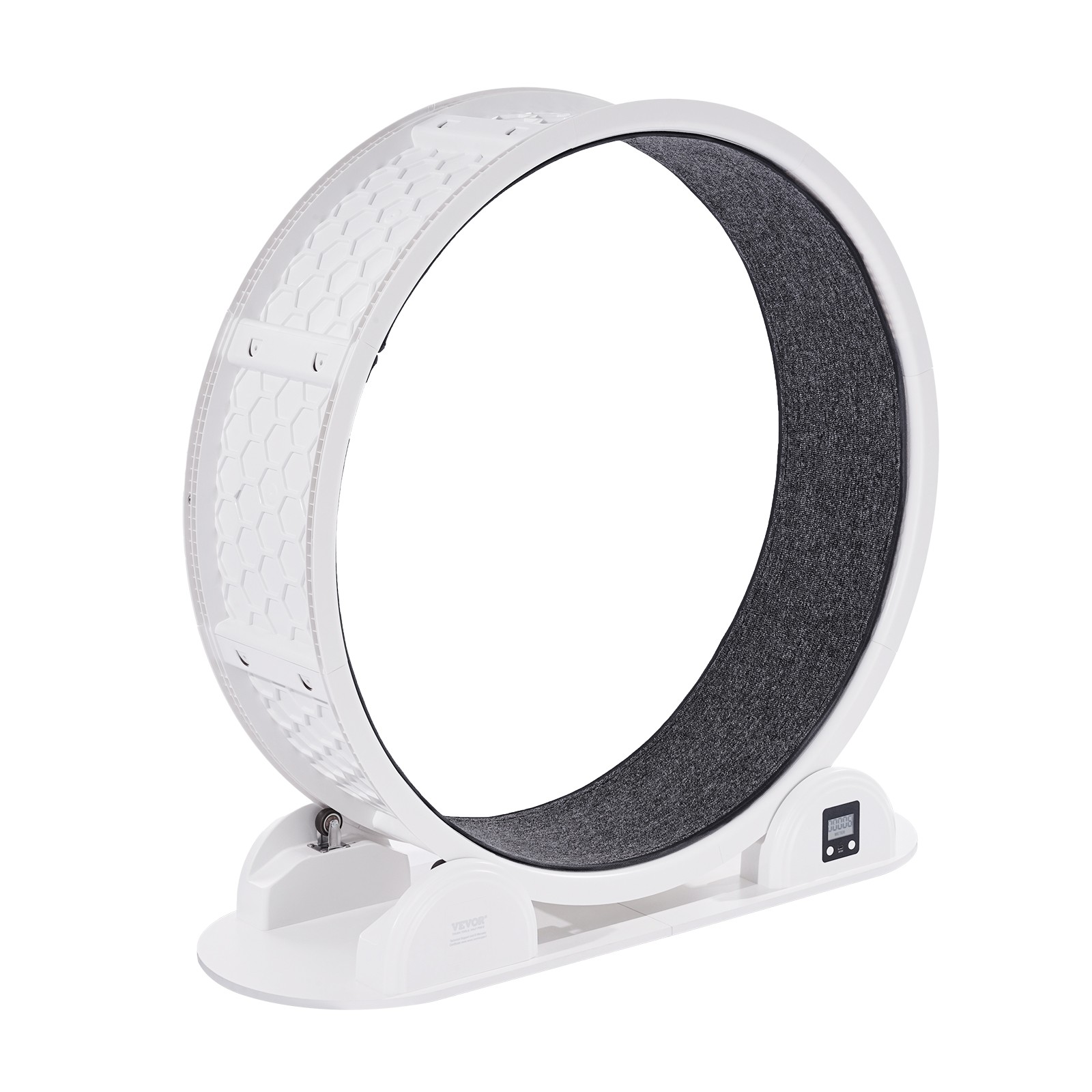 VEVOR Cat Exercise Wheel with Pedometer 40.8" Cat Treadmill for Pet Health White