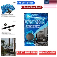 Sandless Flood Barriers 8ft 2-Pack Water Activated Expandable Bags Reusable