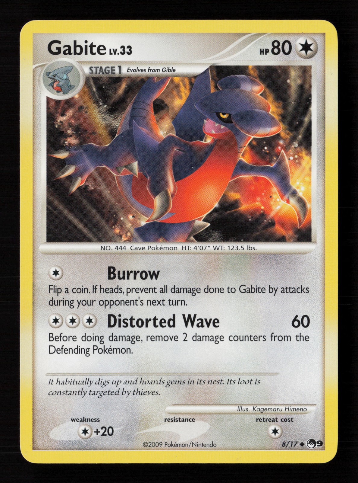 Gabite 008/017 POP Series 9 Pokemon Card -B11