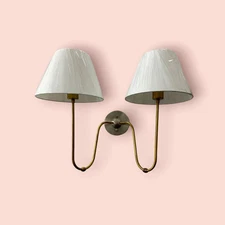 Handmade Raw Brass Double-Light Wall Sconce | Modern Wall Lamp