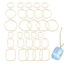 KGCGJVB 30Pcs Bezels for Resin Jewelry Making Open Back Bezel 1.81inch, gold