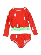Shein Girls Red Two Piece Swimsuit 9-12 Months