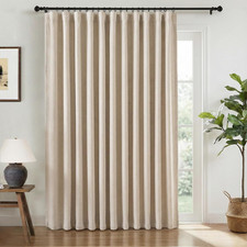 100 Blackout Curtains for Bedroom, Black Out Curtains 90 Inch Long, Clip Rings