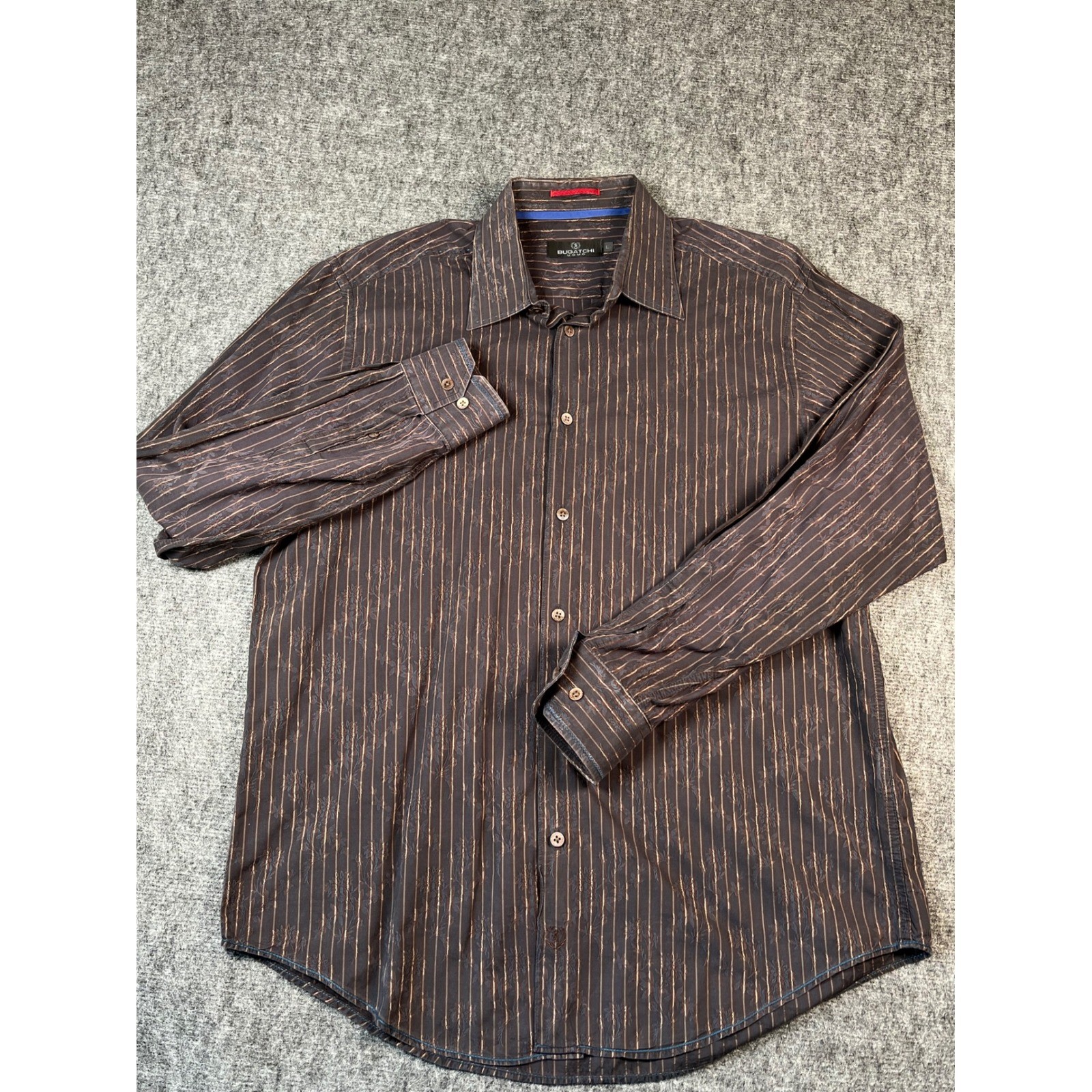 Bugatchi Uomo Button Large Multi Brown Jacquard F… - image 4