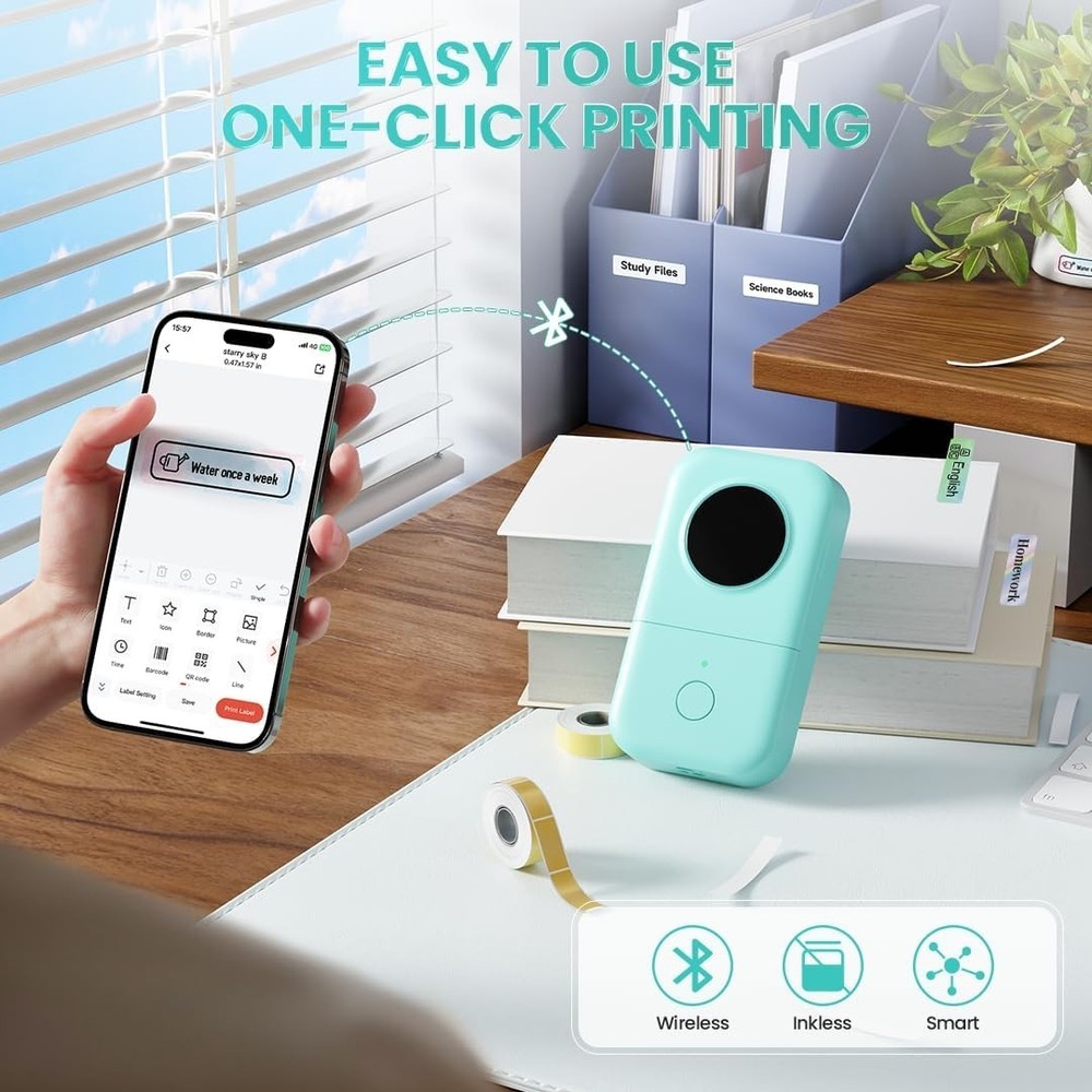 Label Maker Machine with Tape, D30 Portable Mini Label Printer, Small Bluetoo... Label Maker Machine with Tape, D30 Portable Mini Label Printer, Small Bluetoo...