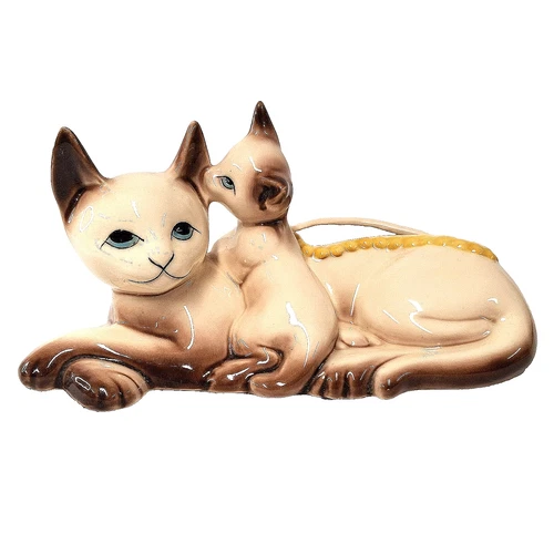 Vintage Hull Siamese Cat Kitten Planter 63 USA 1953 Mid Century Art Pottery