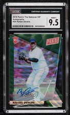 2018 Panini The National VIP Green 25/25 Rafael Devers CGC 9.5 Mint+ Auto v1x
