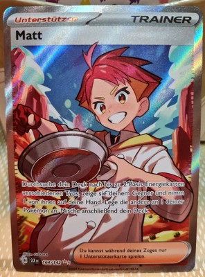Pokémon Trainer Karte Matt 164/142 Stellarkrone RARE Full Art NM/M Deutsch 