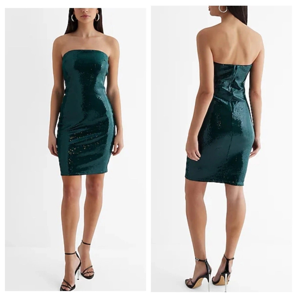 express green strapless dress Express Green Dress Sz Xs Womens