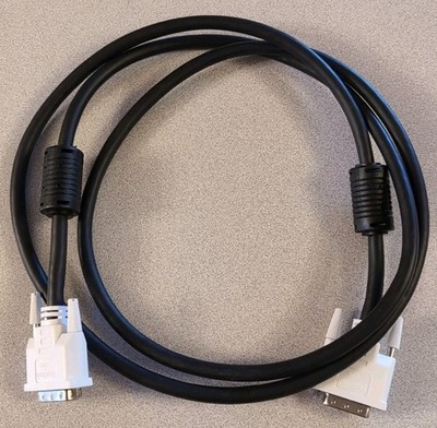 DVI-D to DVI-D 6' Cable, Male to Male DVI 24+1 Pins, Monitor Display Cord
