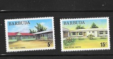BARBUDA SC#175,8 1974 LARGE DEFINITIVE MNH XF MINT OLD TOPICAL STAMP SET