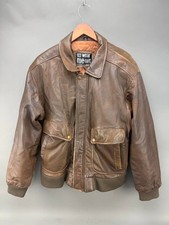 U2 Wear Me Out Mens Brown Leather Bomber Jack...