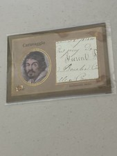 CARAVAGGIO AUTHENTIC HANDWRITTEN RELIC CARD PIECES OF THE PAST 