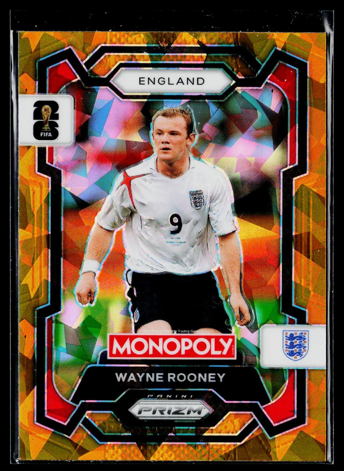 Wayne Rooney 2026 Panini Prizm Monopoly FIFA World Cup Gold Ice #27 England
