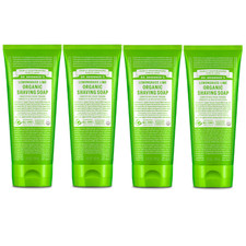 Dr. Bronner's Organic Shaving Soap Lemongrass Lime 7 fl. oz Each Pack of 4 