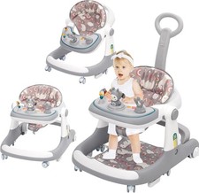 Image of Arkyomi 3-in-1 Baby Walker Multifunctional Anti-Rollover – With Wheels & Brake