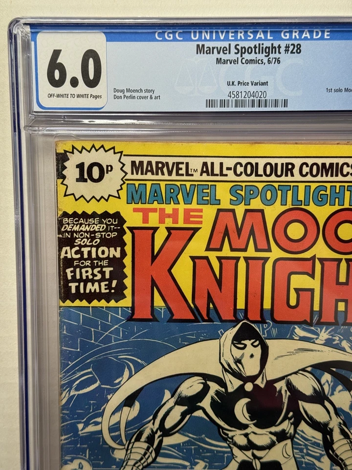 Marvel Comics Spotlight 28 CGC 6.0 1ST SOLO MOON KNIGHT! Rare UK Price Variant! - Image 2 of 4